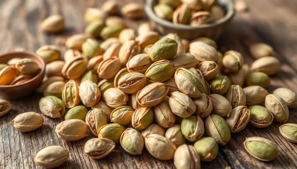 Preparing raw pistachios Preparing raw pistachios